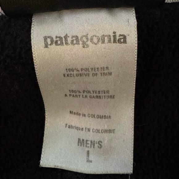 Patagonia Full Zip Synchilla  Pocket Snap Jacket Men’s Large Black/Black - Picture 8 of 9